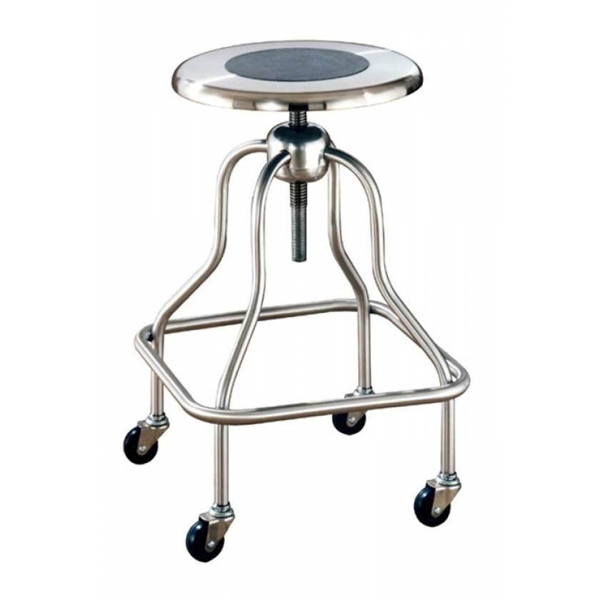 Stainless Steel Revolving Stool - Short