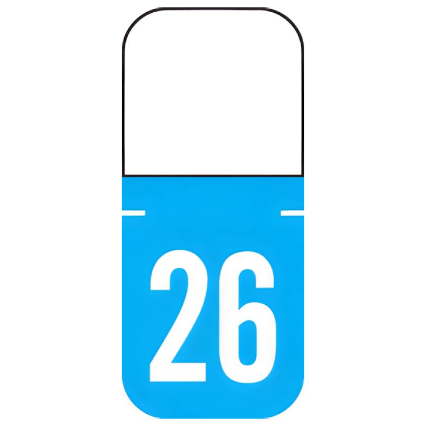 Arden Label A1308-26-T3 Tab 1308 Compatible A1308 Series 2026 Top-Tab Year Labels - Size 1 1/8" H x 1/2" W