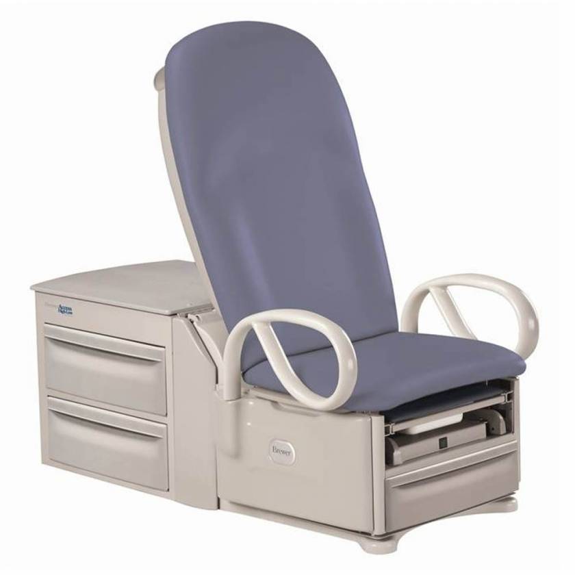 Pneumatic Back Access High-Low Exam Table With Pelvic Tilt, Drawer Heater