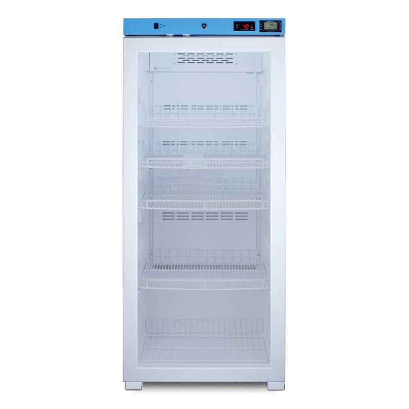 Accucold ACR1012G ACR Series Upright All-Refrigerator with 4 Wire Shelves, Right Handle Glass Door, 9.88 Cubic Feet - Front View