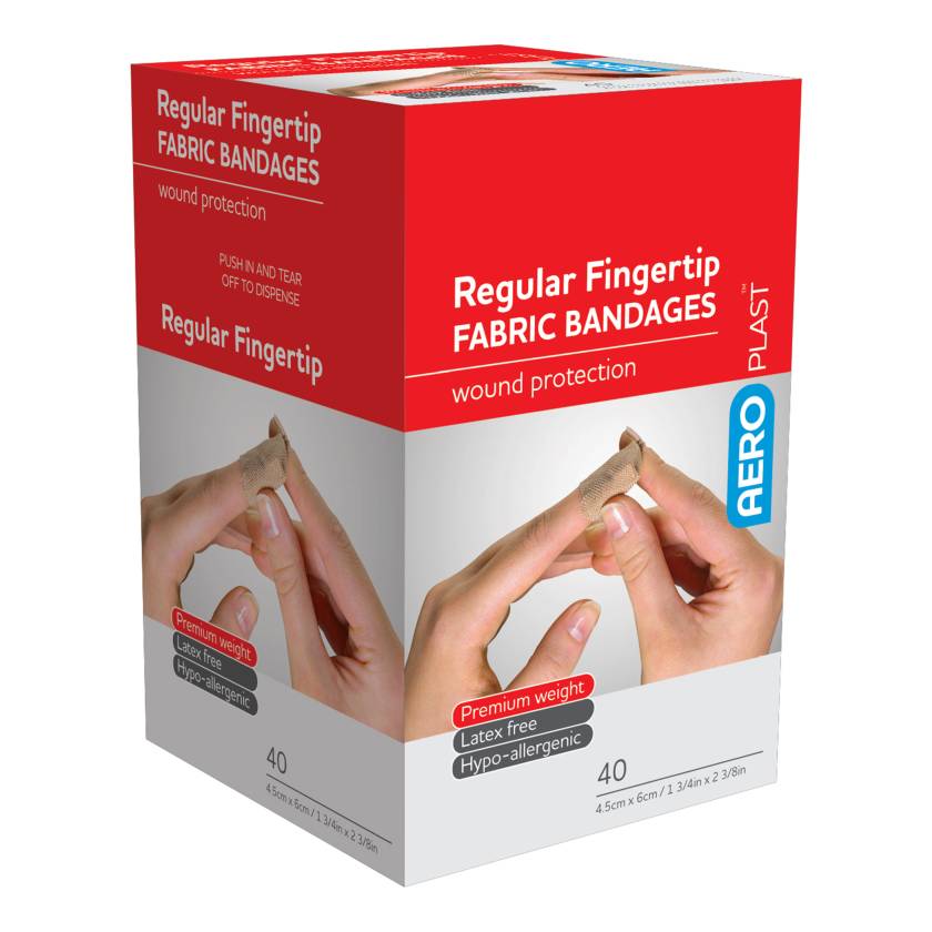AERO Healthcare AFP430 AeroPlast™ Fabric Fingertip Bandages - Regular