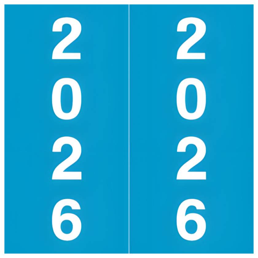 Arden Label AFYM-26-L5 IFC CL7300 Compatible AFYM Series 2026 Year Labels - Size 1 7/8" H x 1 7/8" W