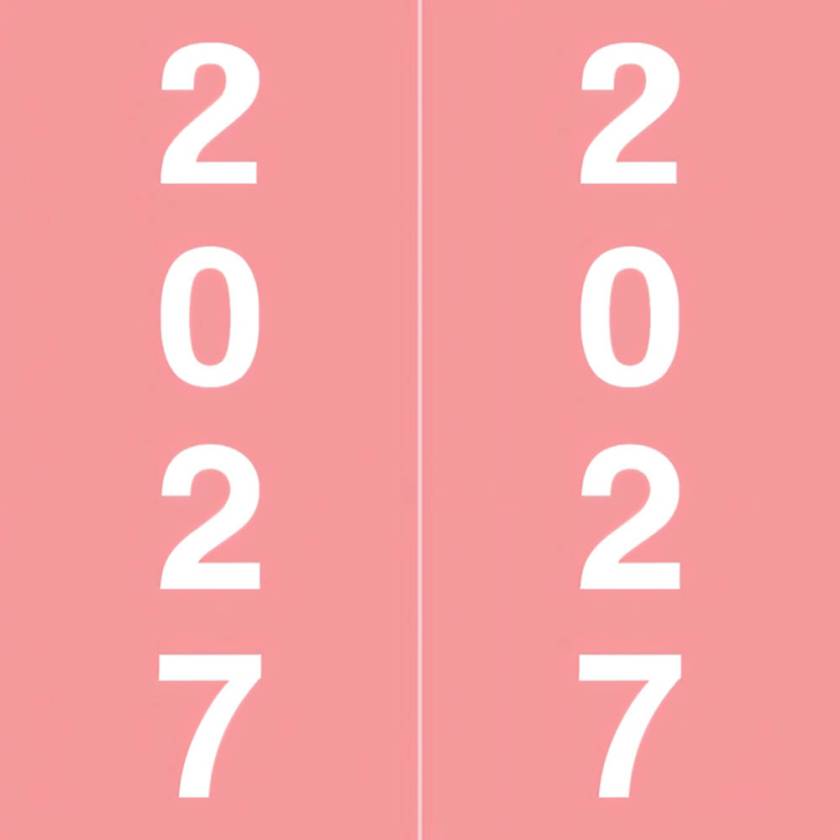Arden Label AFYM-27-L5 IFC CL7300 Compatible AFYM Series 2027 Year Labels - Size 1 7/8" H x 1 7/8" W