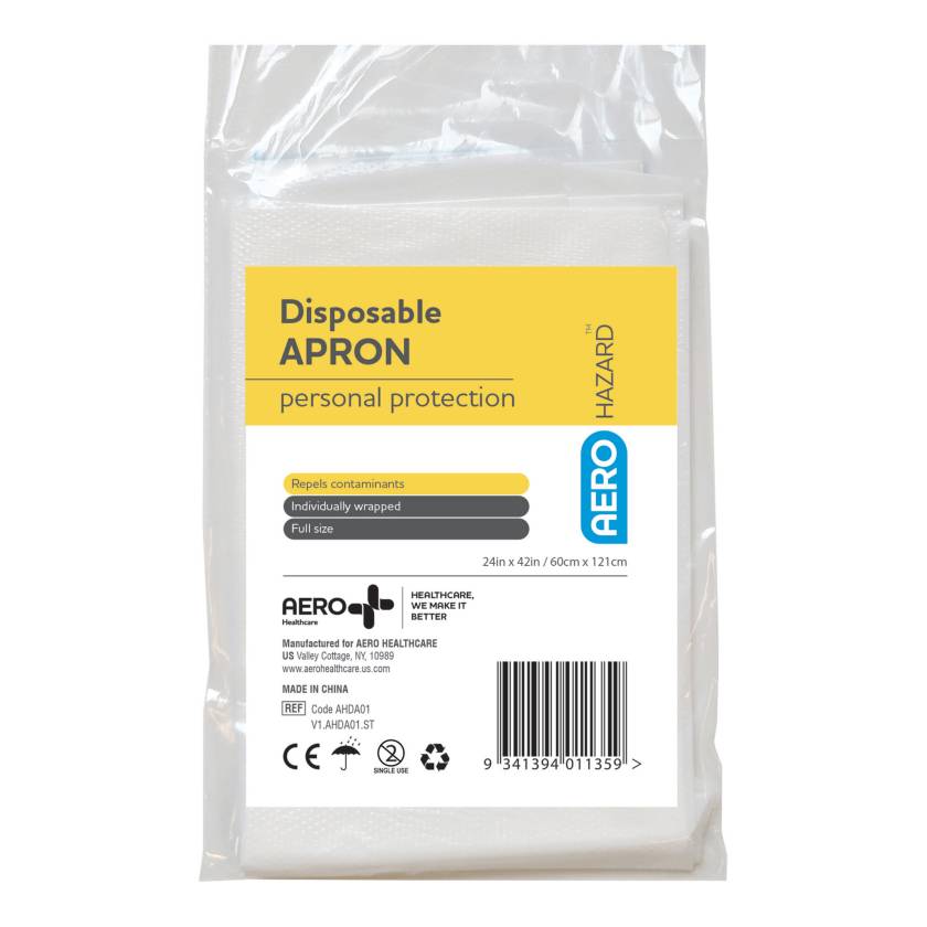 AERO Healthcare AHDA01 AeroHazard™ Disposable Apron, White