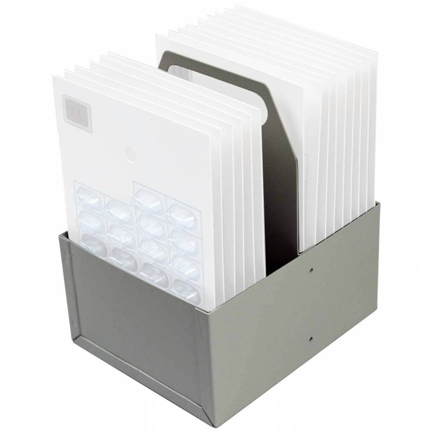 Harloff AL2380 Removable Dual Compartment Punch Card Drawer Organizer