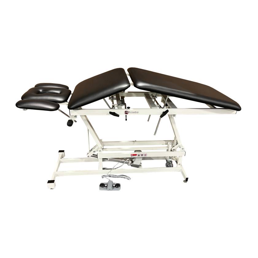 Pivotal Health AM-500 AM Hi-Lo Treatment Table with 5 Section and Casters - Elevating Midsection and Tilt Down Armrests