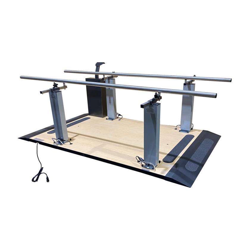 Pivotal Health Solutions AM-TM702 Electric Height Platform Mount Parallel Bars, 84" Length