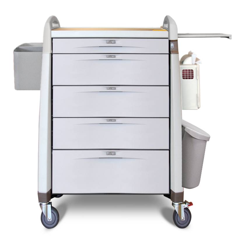 Capsa AM10TC-LCD-C-STK Quickship Avalo® Treatment Cart with 5 Drawers, Key Lock