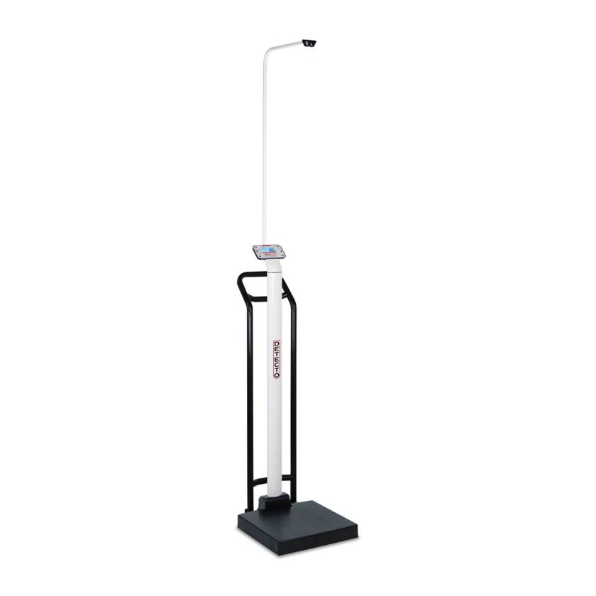 DETECTO APEXH-SH-AC apex® Digital Clinical Scale with Sonar Height Rod, Non-Medical-Grade AC Adapter, and Handrail
