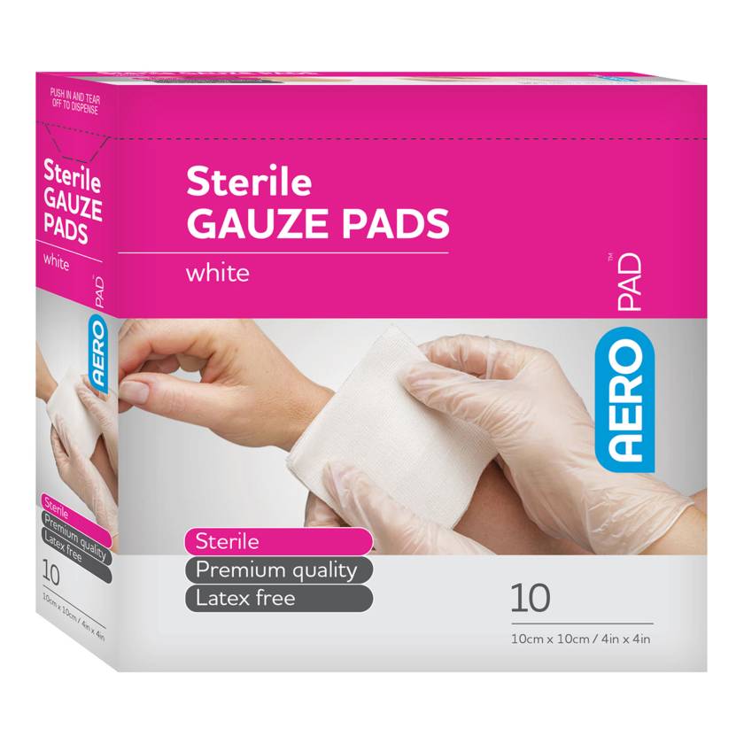 AERO Healthcare APG1010SUS AeroPad™ Gauze Pads, 4" x 4" - Pack of 10