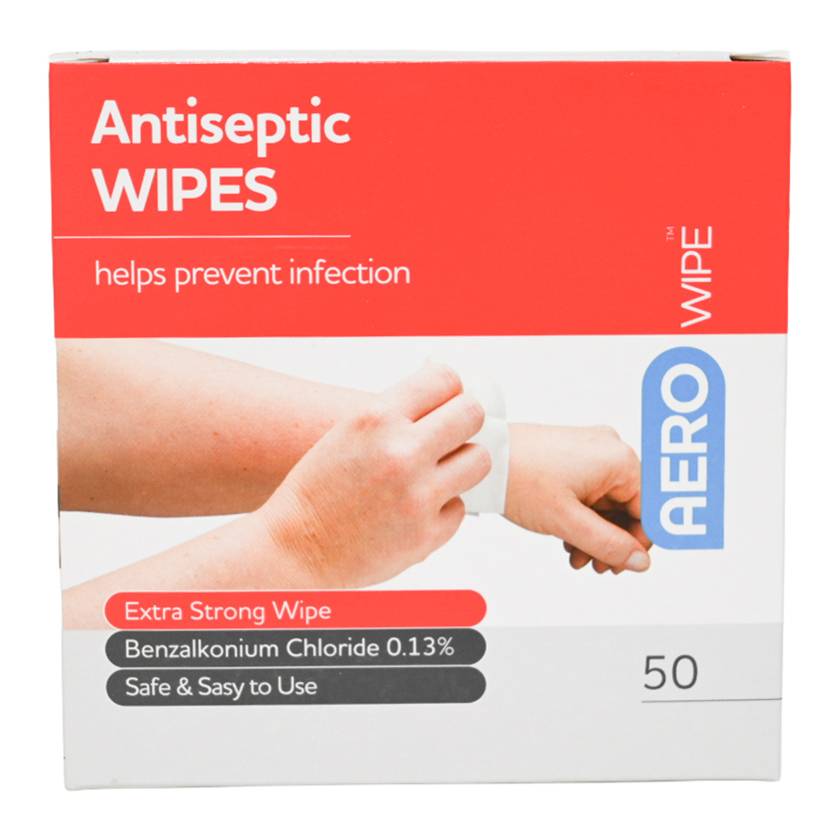 AERO Healthcare AW8050US AeroWipe™ Antiseptic Wipes with Benzalkonium Chloride - Front View