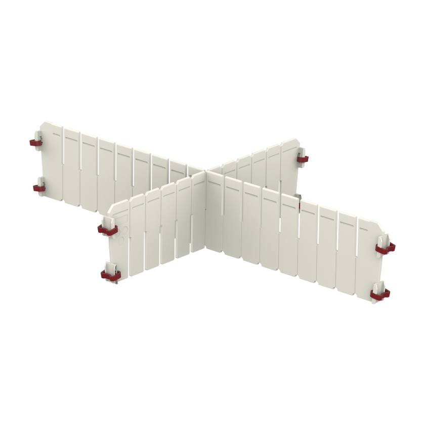 Pegasus B10D-1/4 ABS 1/4 Divider Set for 4" Baskets