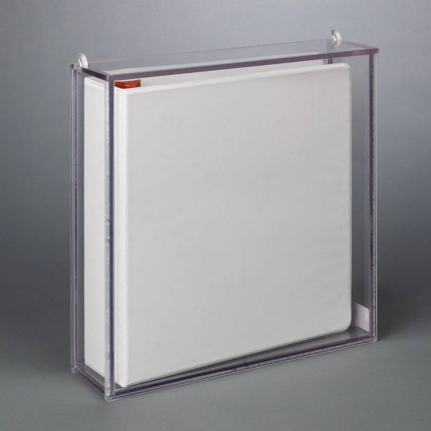 Poltex BINDRDUST 3-Ring Durable Binder Holder with Lid - Closed Lid (3-Ring Binder is Not Included)