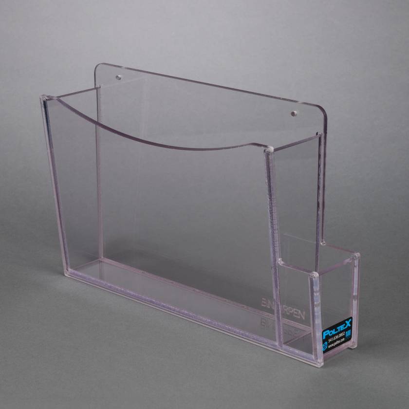 Poltex BINDRPEN 3-Ring Durable Binder Holder with Pen Holder - Clear
