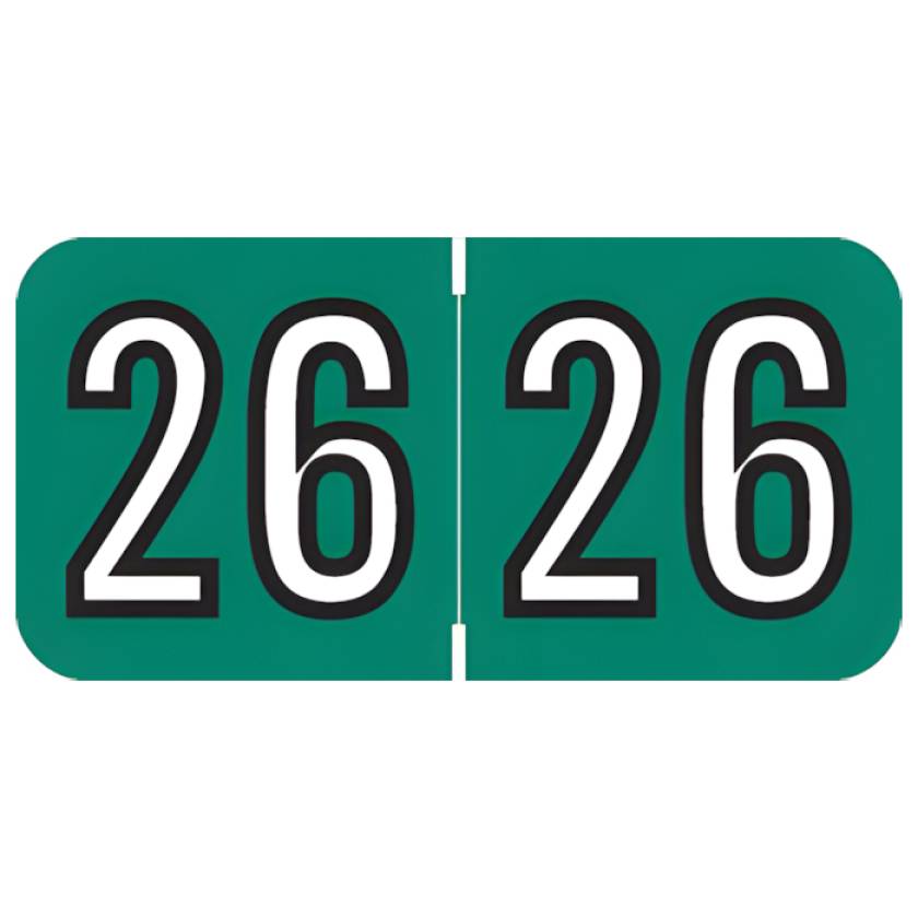 Arden Label BKYM-26-T4 Barkley Compatible BKYM Series 2026 Year Labels - Size 3/4" H x 1 1/2" W