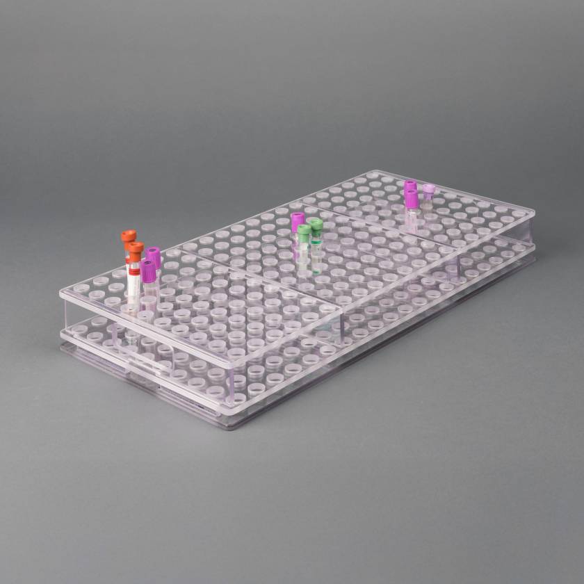 Poltex Blood Tube Carrier Rack with Side Handles