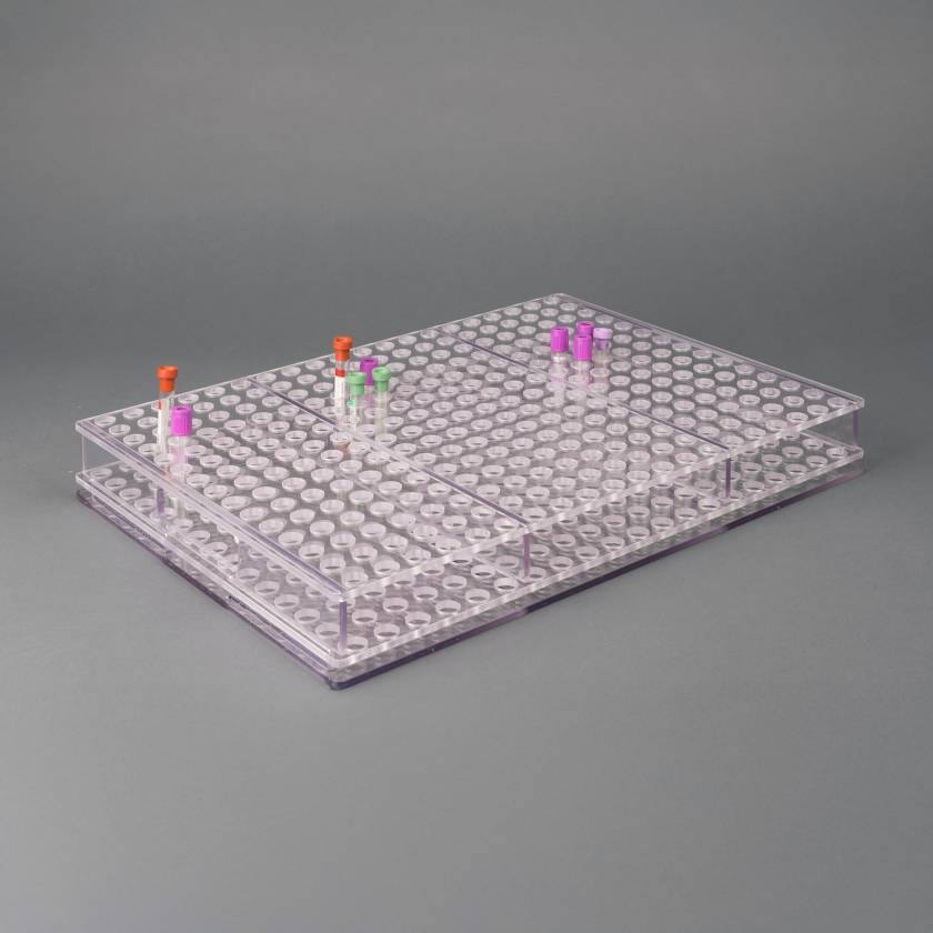 Poltex Blood Tube Carrier Rack with Side Handles