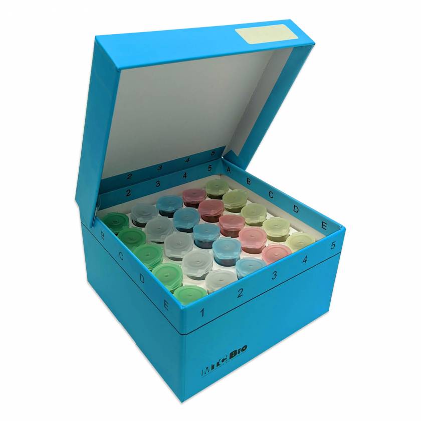 Cardboard Freezer Box with Hinged Lid for 25 Snap-Cap 5mL MarcoTubes