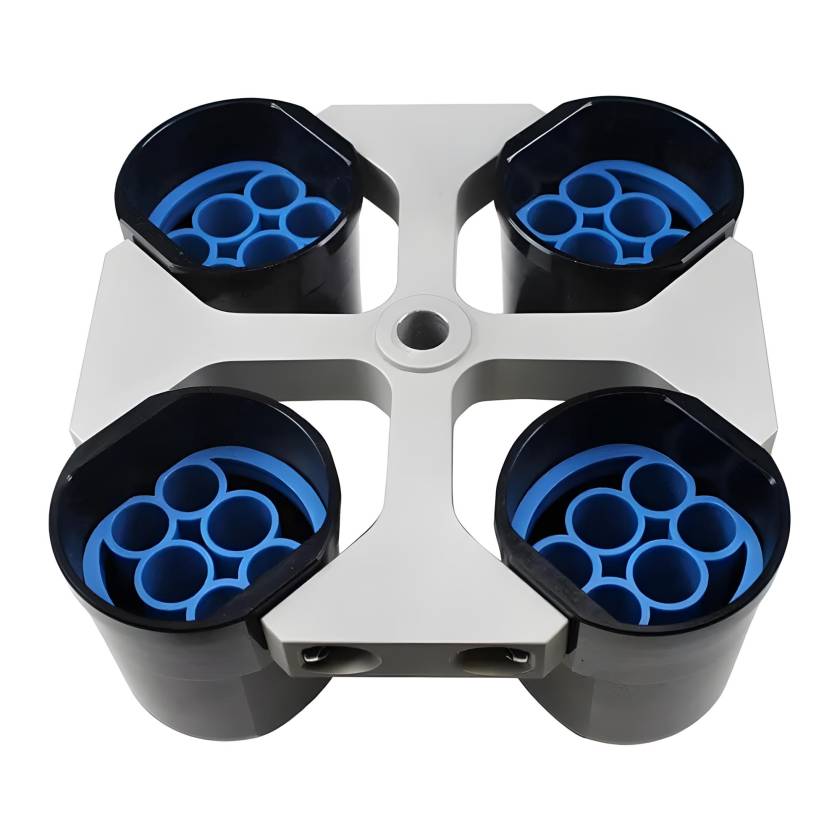 LW Scientific C5P-BKT7-AMN7 Replacement Bucket for 4-Place T-Rotor - With 4-Place T-Rotor and 24-Place 3-10 mL Tube Inserts (T-Rotor and Tube Inserts are Sold Separately)