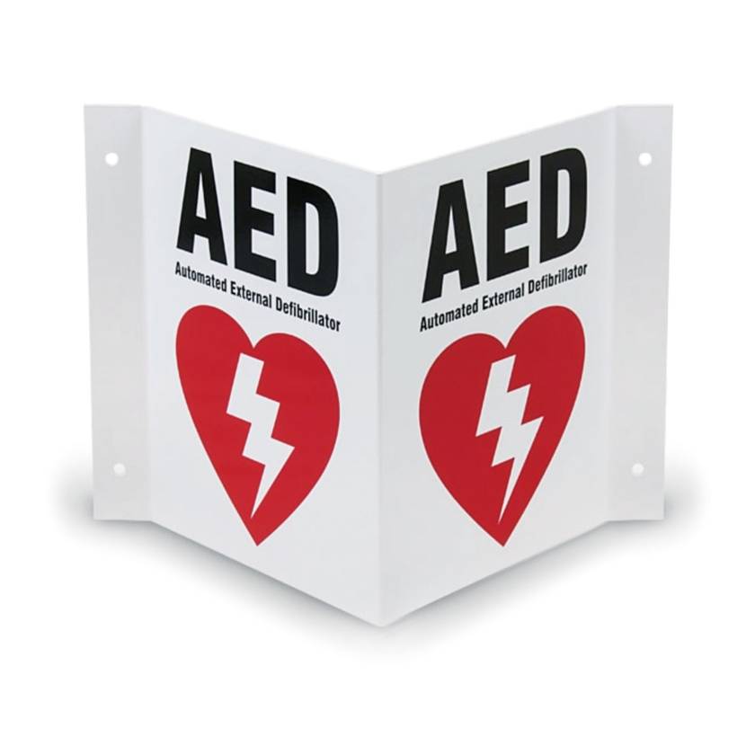 Aero Healthcare CA-01 AERO Healthcare 3-View Wall Sign for HeartSine® samaritan® AED
