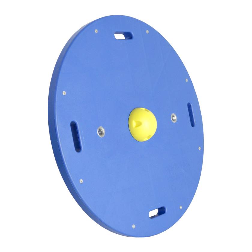 CanDo® Circular Wobble Balance Board Combo™ with 1 Instability Ball - X-Easy, Yellow