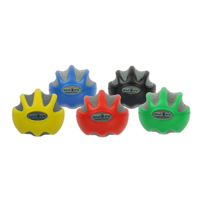 CanDo® Digi-Squeeze® Hand and Finger Exerciser, 5-Piece Set - Without Rack