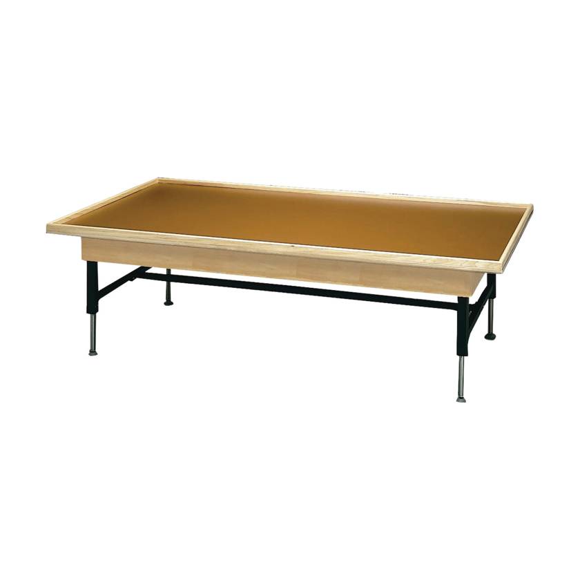 CanDo® Economy Electric Hi-Lo Mat Platform Table with Raised-Rim Top