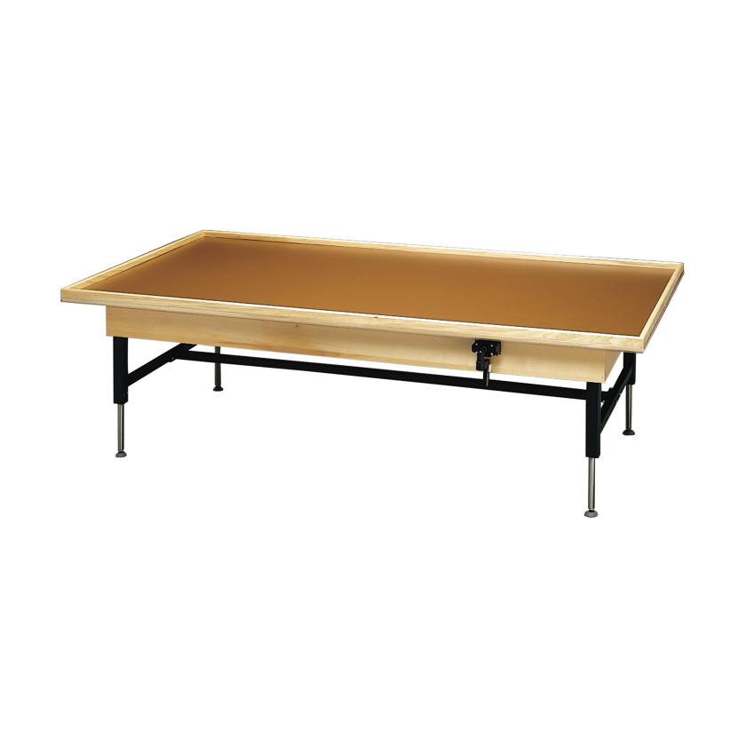 CanDo® Manual Hi-Lo Mat Platform Table with Raised-Rim Top
