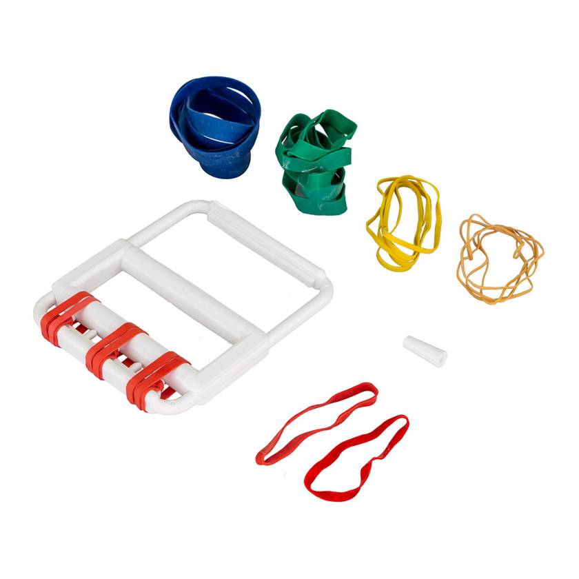 CanDo® Rubber Band Hand Grip Exerciser with 5 Resistance Level Bands