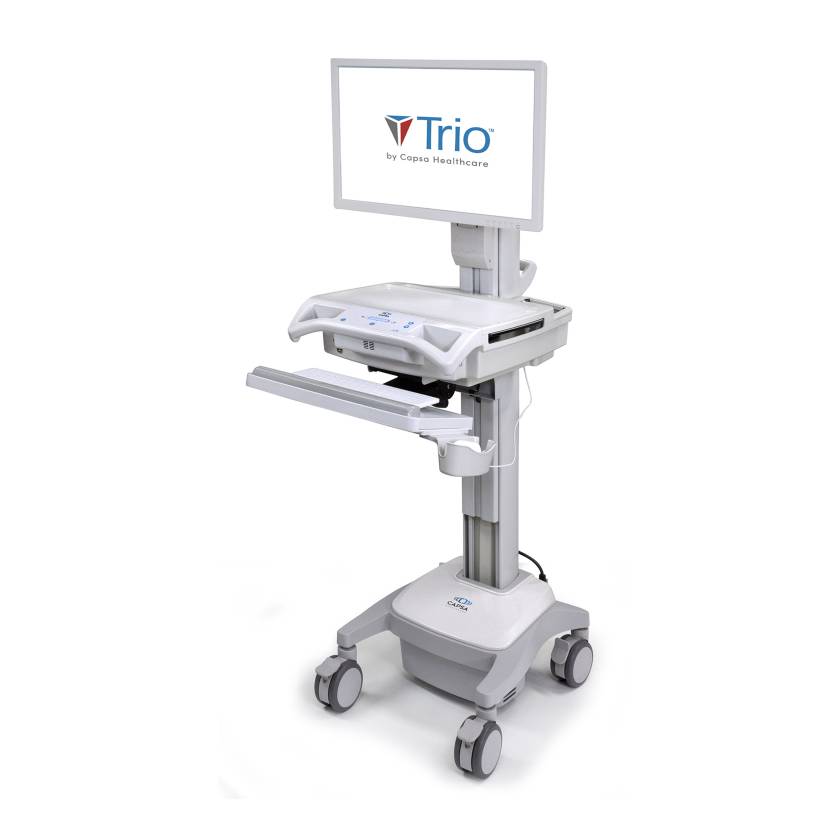 Capsa Trio™ LT Mobile Computing Workstation - Left Facing View (Monitor, Keyboard, and Mouse are Not Included)