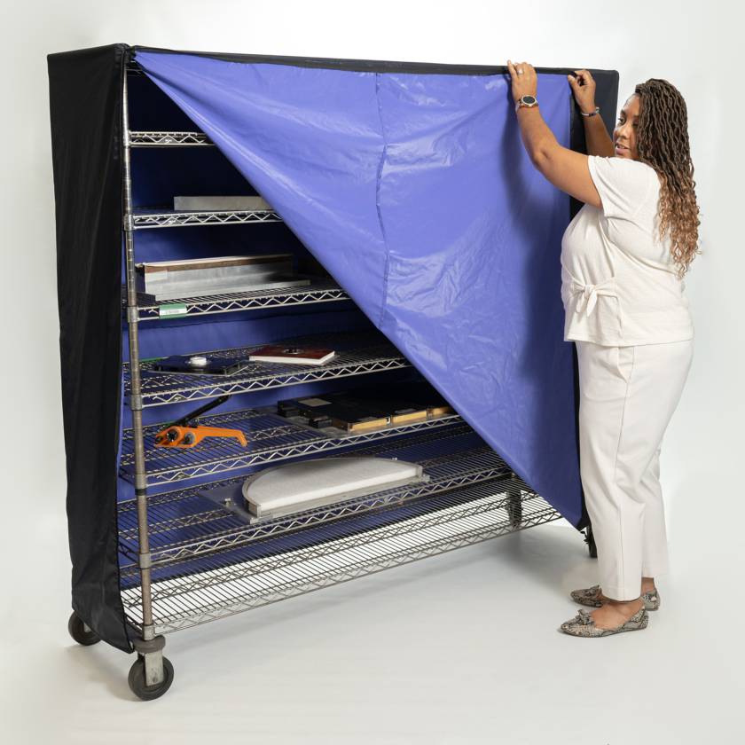 Casco C-Matt™ Medical Cart and Rack Cover with Zipper, Blue Bruin Vinyl (Cart and Instruments are Not Included)
