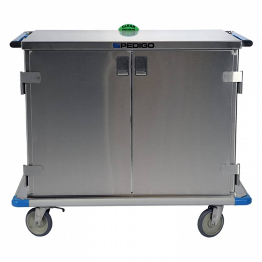 Pedigo CDS-342-B Gen3 Closed Surgical Case Cart with Double Door - 46.75" W x 28" D x 39" H