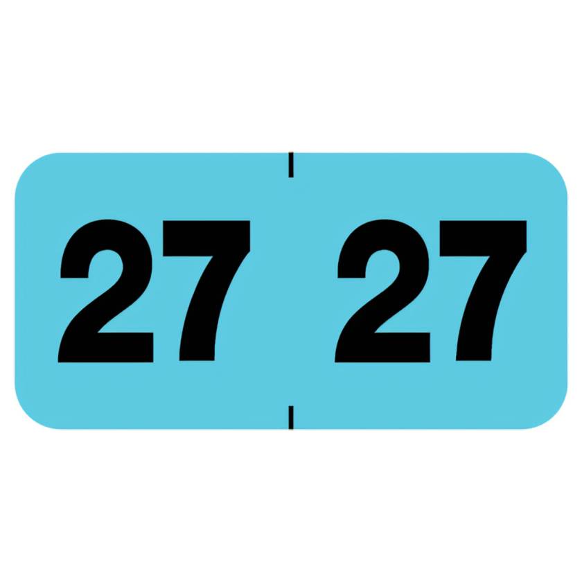 Arden Label CFYM-27-T4 Control-O-Fax Compatible CFYM Series 2027 Year Labels - Size 3/4" H x 1 1/2" W