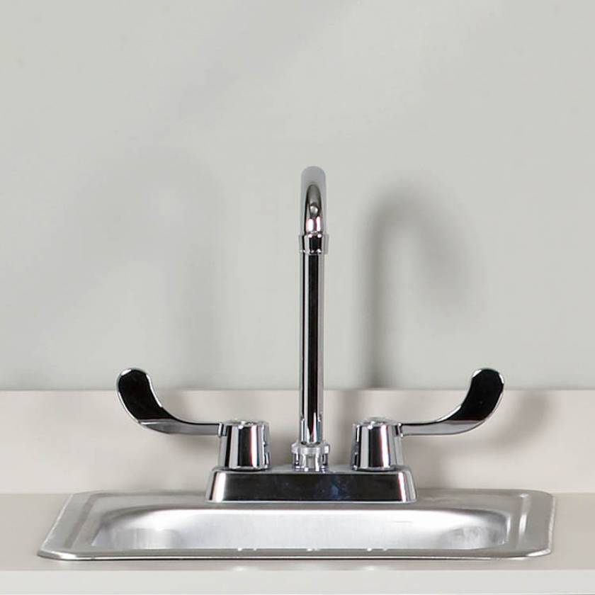 Cabinet Option- Sink with Gooseneck Faucet, Wing Levers
