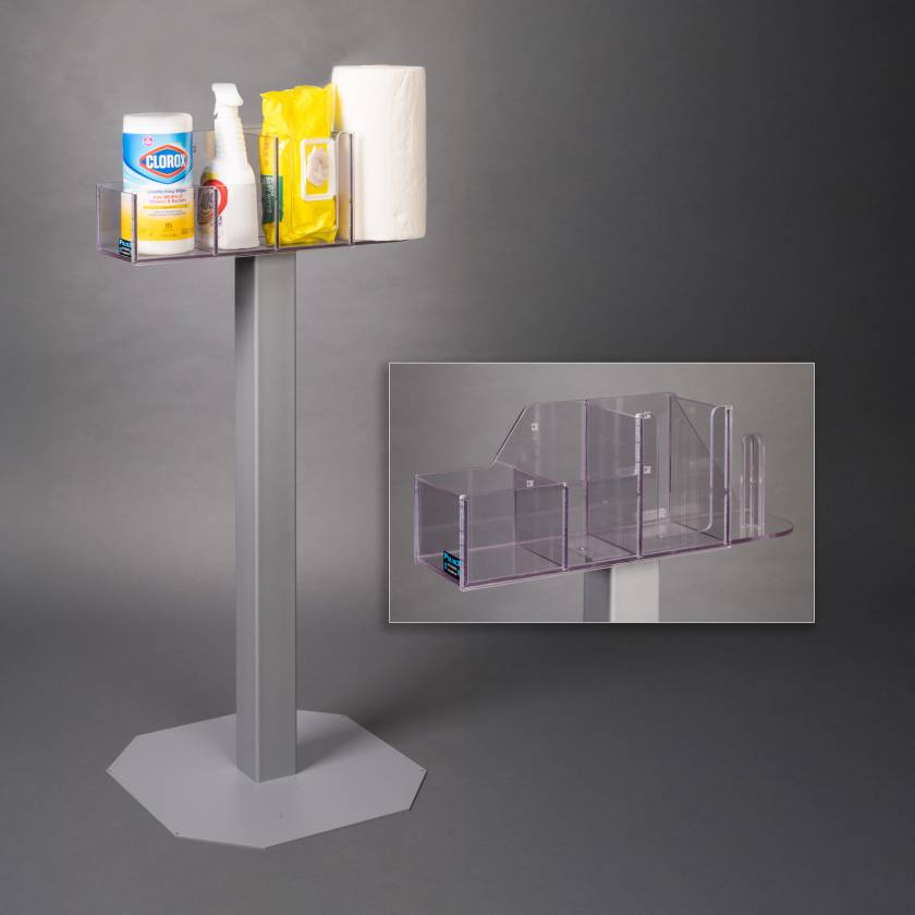 Poltex CLNSTAT-3STL Poltex Cleaning Station - Without Sign Sleeve (Cleaning materials not included.)