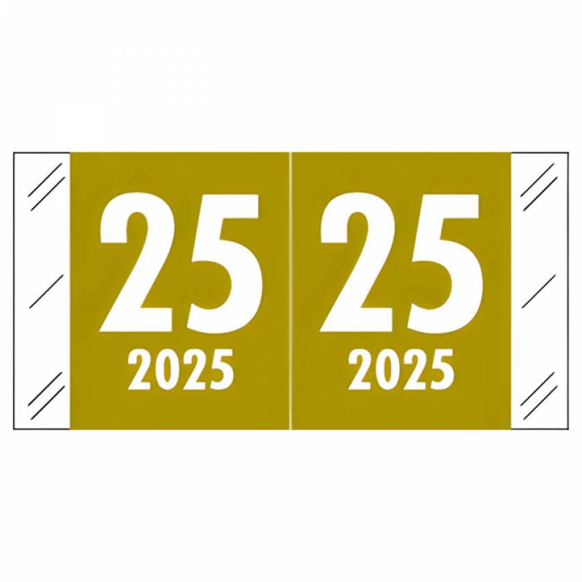 Arden Label Col'R'Tab Compatible CLYM Series (#CLYM-25-CT5) and CRYM (#CRYM-25-CT5) 2025 Year Labels - Size 3/4" H x 1 1/2" W