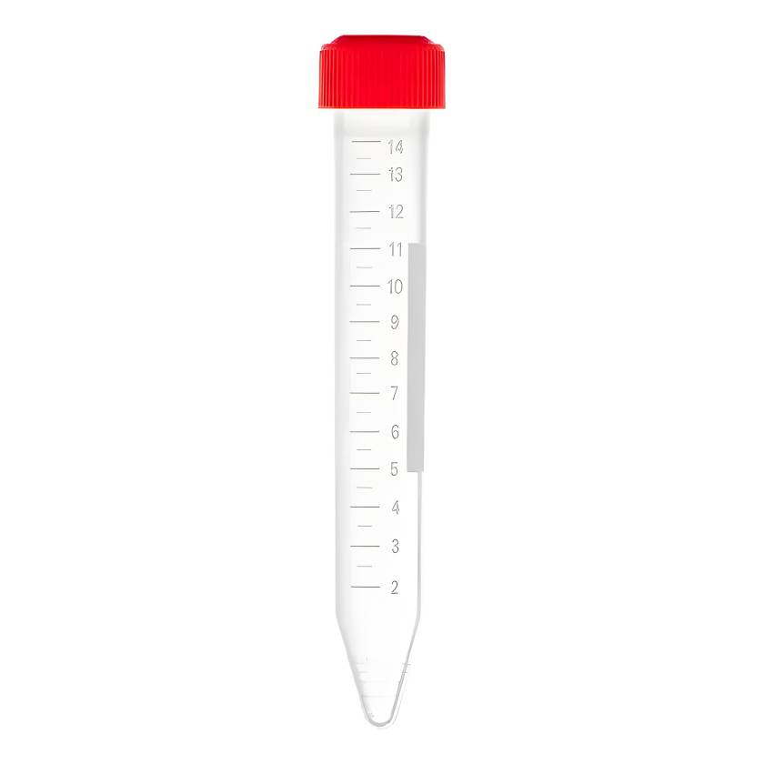 LW Scientific CNT-15PP-PCN7 Centrifuge Tube with Separate Red Cap - 15 mL