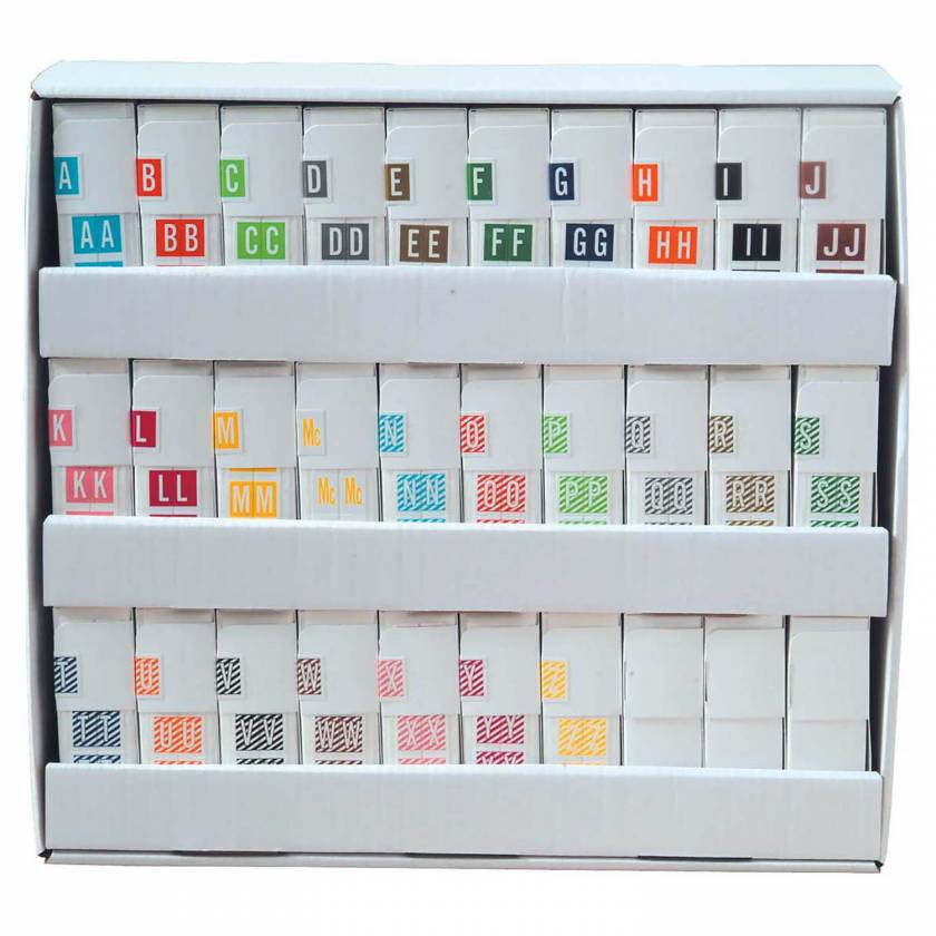 Arden Label Tabbies 12000 Match CRAM Series Alpha Roll Laminated Labels