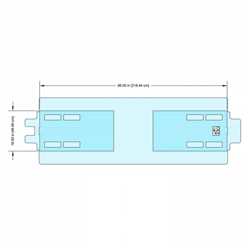 RadScan CT-SPER-03 Siemens CT Slicker Cover for PHS1600 Table - 18"W x 86"L