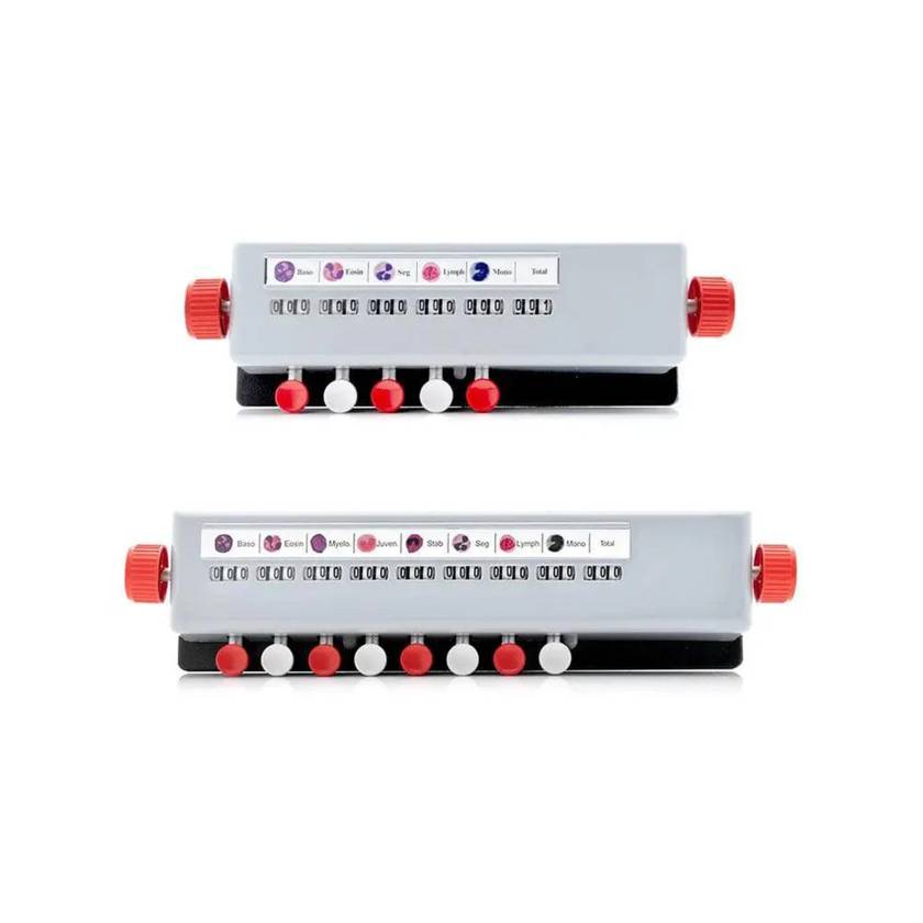 LW Scientific CTL-DIFM-05KY and CTL-DIFM-08KY Manual Differential Counter, 5-Key and 8-Key - Top View