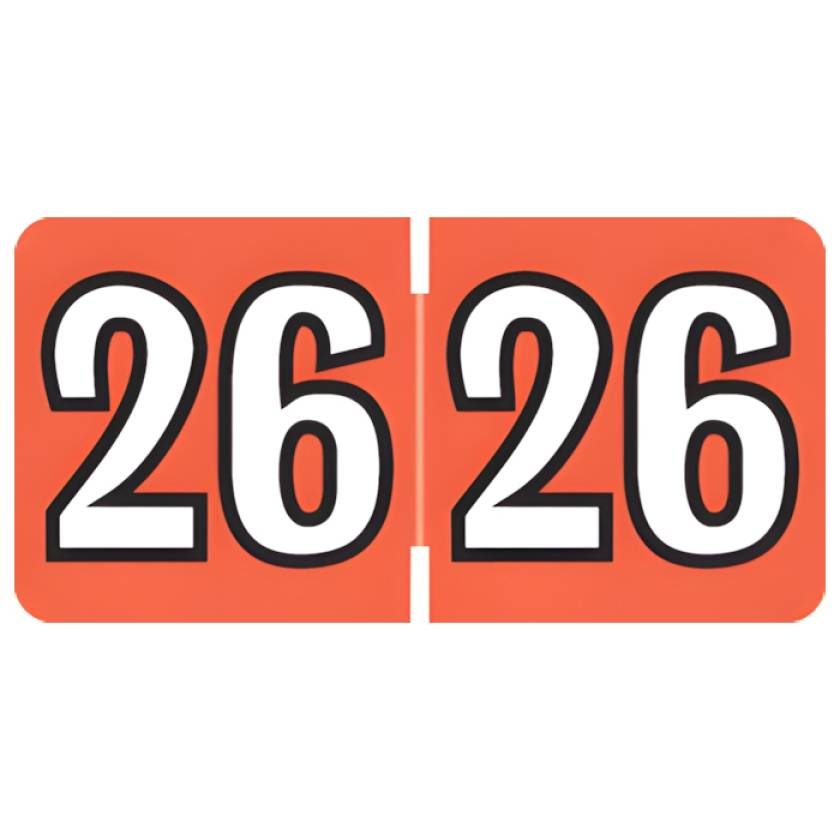 Arden Label CYPK-26 Colwell Compatible CYPK Series 2026 Year Labels - Size 1/2" H x 1" W