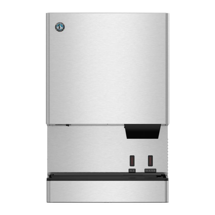 Hoshizaki DCM-500BAK-OS OptiServe™ Series Air-Cooled Countertop Small Cubelet Ice and Water Dispenser with Built-In Storage Bin - Up to 597 lb/24-Hour Ice Production