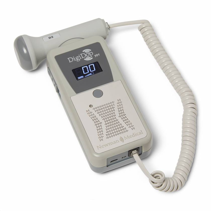Newman Medical DD-701-D3 DigiDop-701 Digital Doppler, Heart-Rate Display, Rechargeable with Fetal Probe - 3 MHz