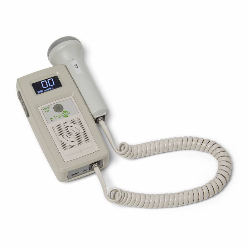 Newman Medical DD-770R-D3 DigiDop-770R Digital Doppler, Heart-Rate Display, Rechargeable with Fetal Probe - 3 MHz