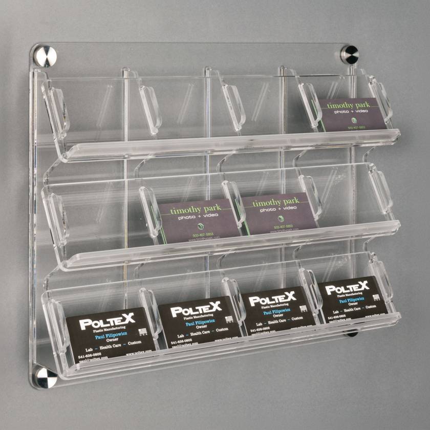 Poltex DECOBUSCRD12-W Deco Business Card Display (Business Cards are Not Included)