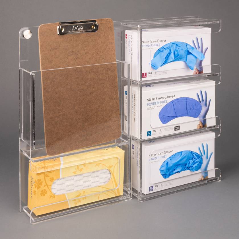 Poltex DECOGLVTISCLP-W Deco Glove Tissue Clipboard Holder (Glove Boxes, Gloves, Tissue Box, Tissues, and Clipboard are Not Included)
