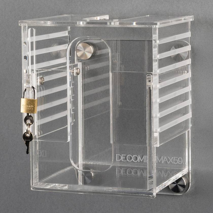 Poltex DECOMINMAX59-W Deco Universal Wipe Cannister Holder (Wipe Cannister, Wipe Tub, Wipes, Glove Box, and Gloves are Not Included)