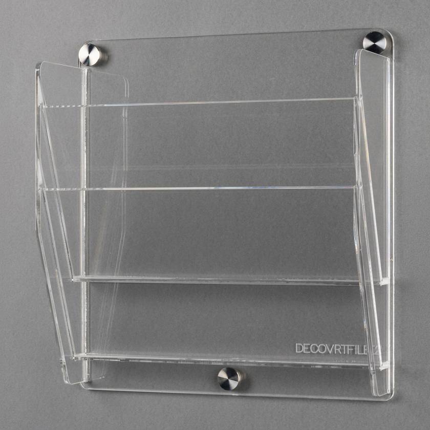 Poltex DECOVRTFILE2-W Deco Vertical Wall File, 2 Pocket