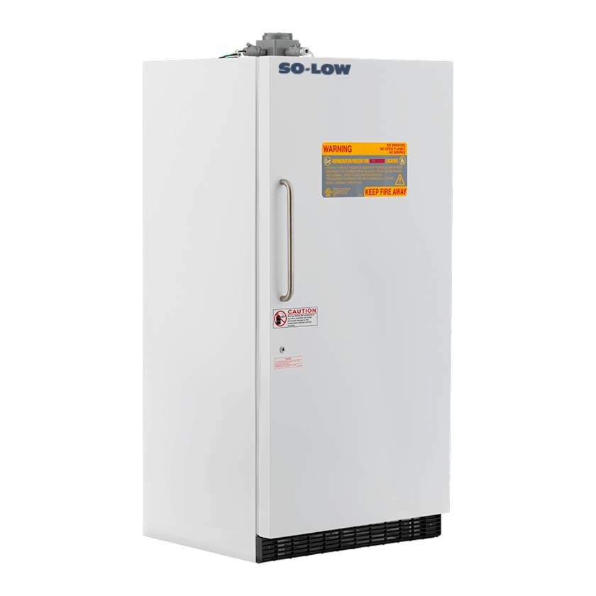 So-Low DHH20-30SDFX Explosion Proof Low Temperature Upright Freezer with Painted Steel Exterior, 4 Fixed Shelves, Single Solid Door and Keyed Lock - 30 Cubic Feet