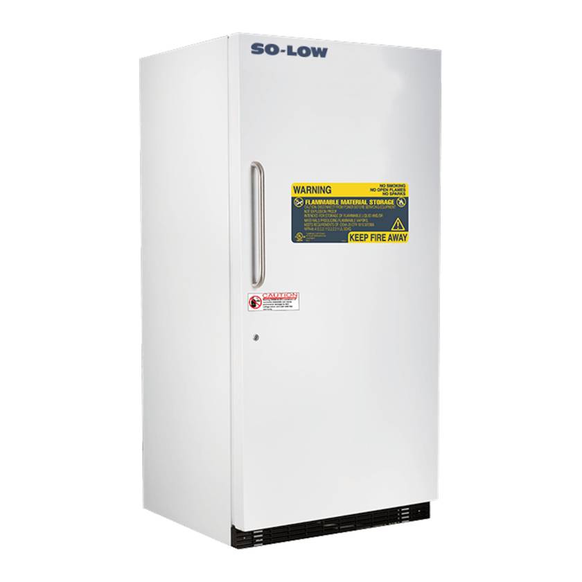 So-Low DHH4-30SDFMS Flammable Material Storage Refrigerator with Painted Steel Exterior, 5 Adjustable Shelves, Single Solid Door - 30 Cubic Feet